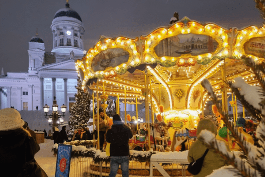 visit helsinki christmas market square in december